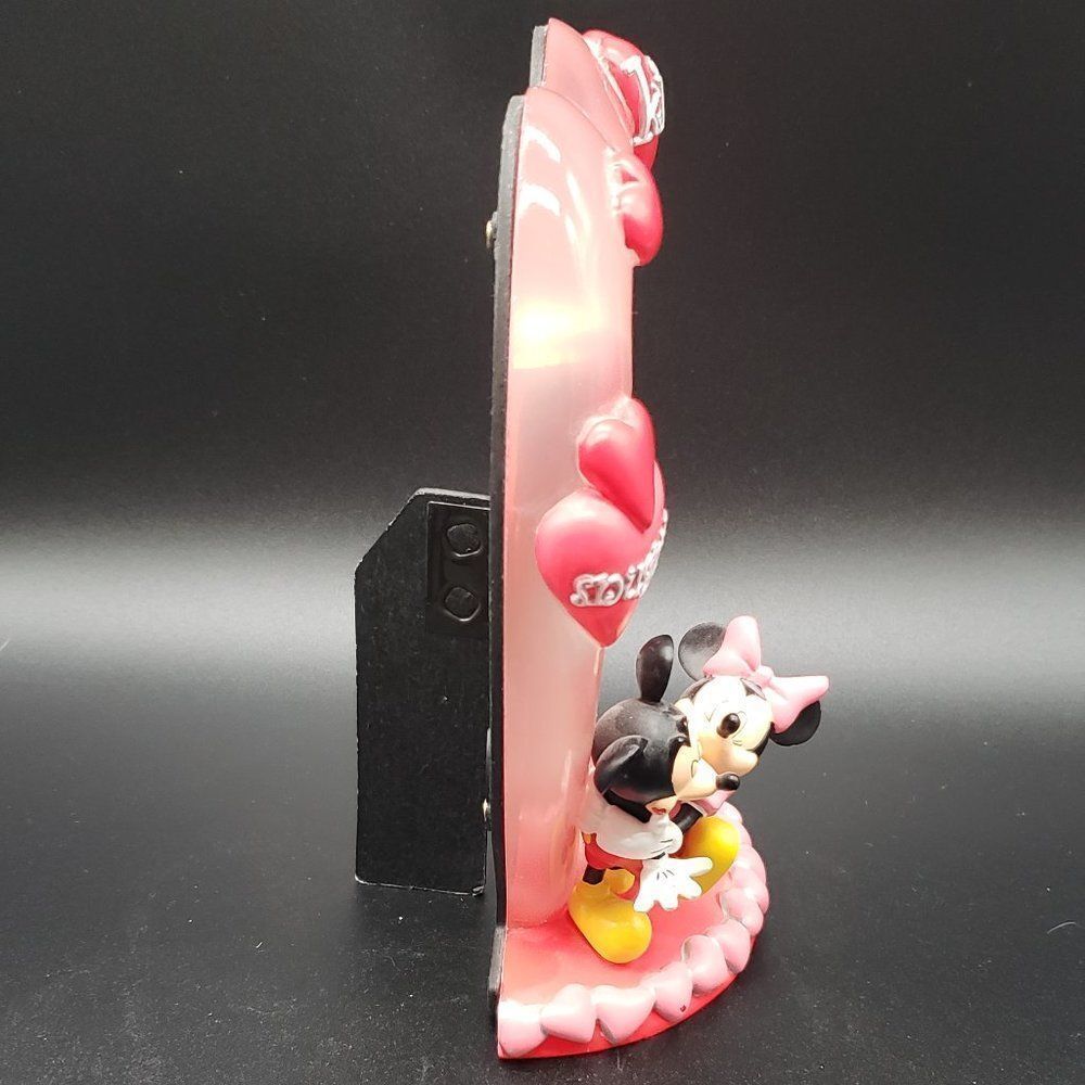 Disney's Mickey & Minnie Kisses Snuggles Hugs Heart 4" X 6" Photo Frame - Picture 4 of 7